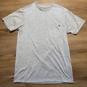 Patagonia Men's XS Slim Fit Flying Fish Pocket Tee Gray Blue Outdoor Camping